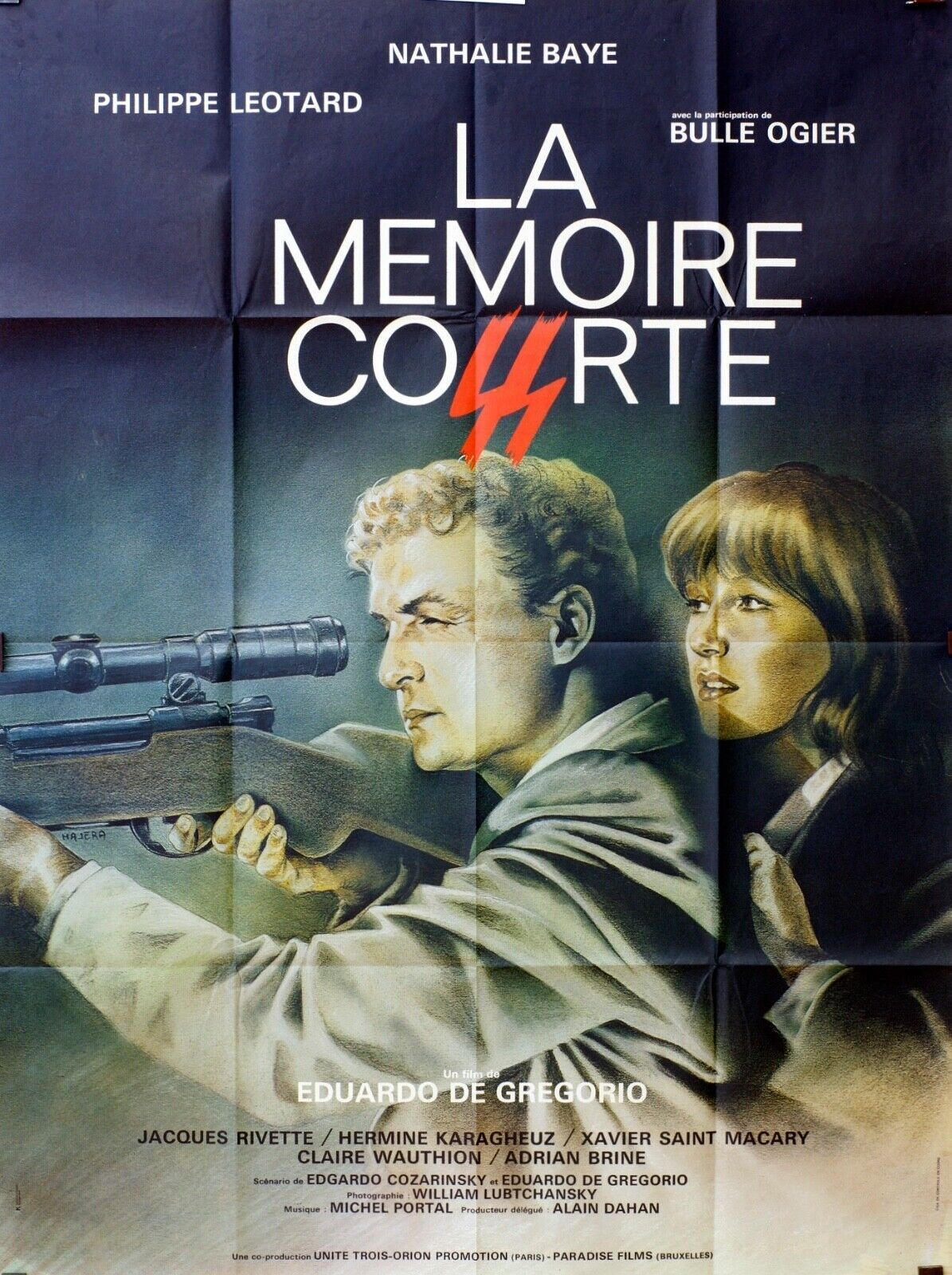 LA MÉMOIRE COURTE MOVIE POSTER ORIGINAL 120x160 PHILIPPE LEOTARD