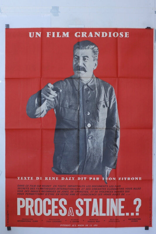 PROCÈS A STALINE MOVIE POSTER ORIGINAL 120x160 RENÉ DAZY