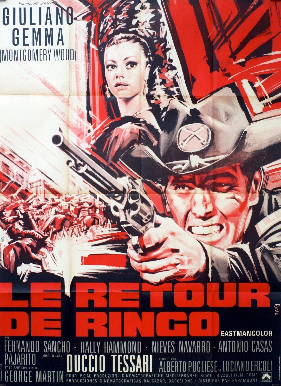 LE RETOUR DE RINGO 120X160 ORIGINAL MOVIE POSTER GIULIANO GEMMA