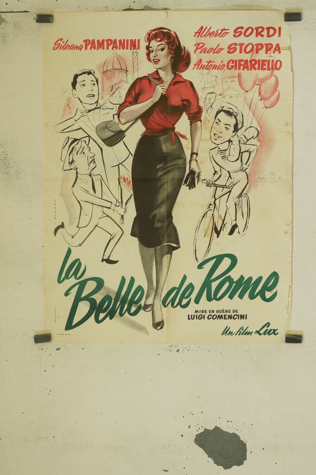 LA BELLE DE ROME MOVIE POSTER ORIGINAL (60X80) ALBERTO SORDI, PAOLO STOPPA