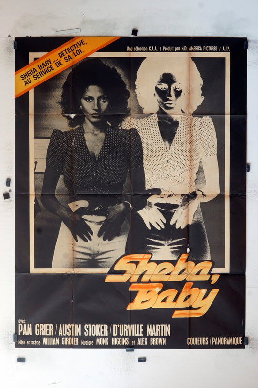 SHEBA BABY  PAM GRIER  MOVIE POSTER ORIGINAL (120x160)