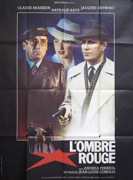 L’OMBRE ROUGE CLAUDE BRASSEUR MOVIE POSTER ORIGINAL