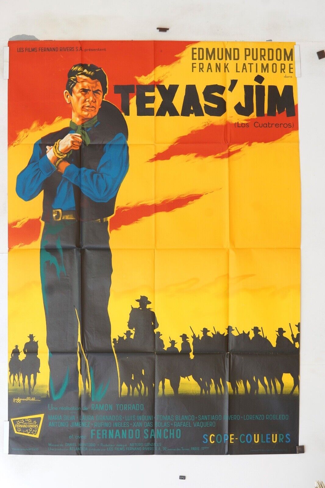 TEXAS’JIM 120X160 ORIGINAL POSTER EDMUND PURDOM