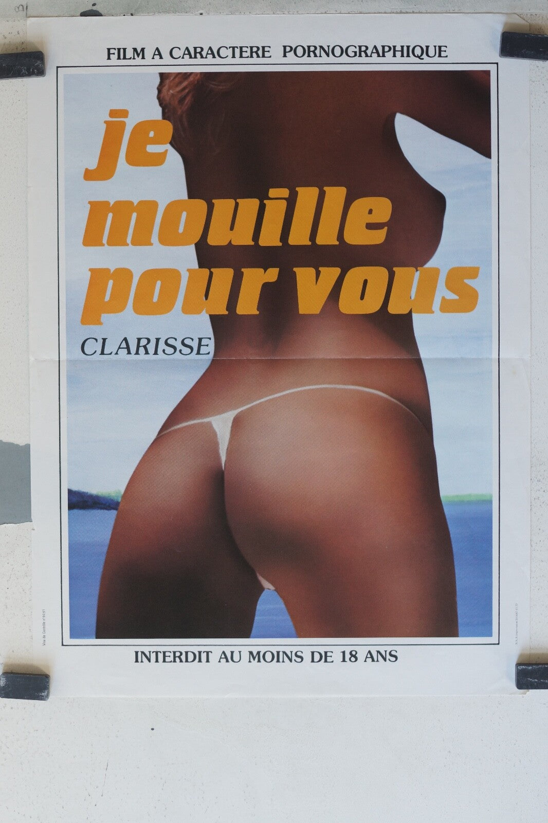 JE MOUILLE POUR VOUS ORIGINAL MOVIE POSTER 54X40 Richard Allan , Dominique