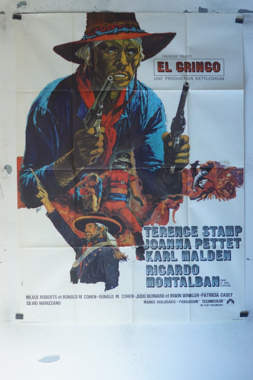 EL GRINGO MOVIE POSTER ORIGINAL 120x160 TERENCE STAMP