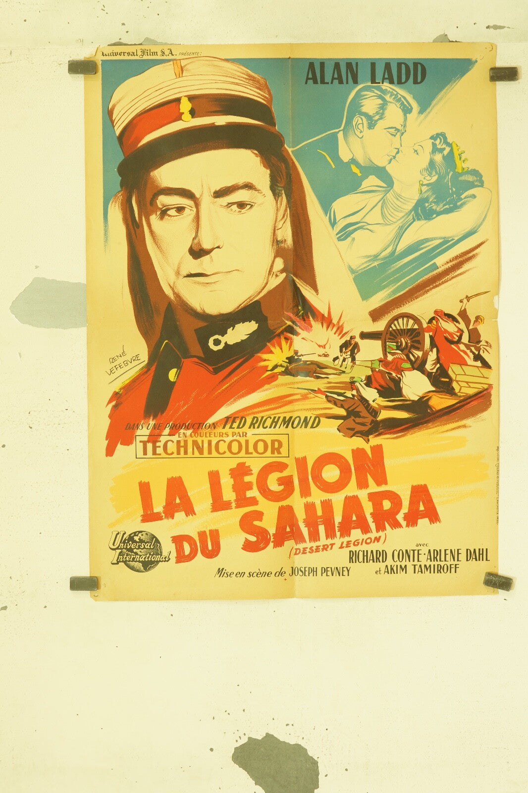 LA LÉGION DU SAHARA MOVIE POSTER ORIGINAL (60X80) ALAN LADD – RICHARD CONTE