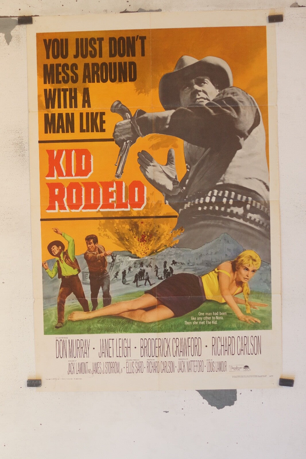 KID REDELO (70X100) ORIGINAL MOVIE POSTER DON MURRAY – JANET LEIGH