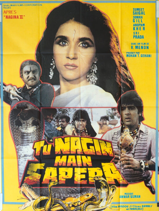 TU NAGIN MAIN SAPERA MOVIE POSTER ORIGINAL 120x160 SUMSET SAIGAL