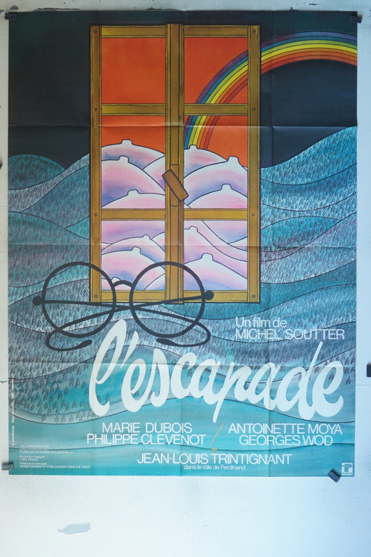 L’ESCAPADE (1974) ORIGINAL MOVIE POSTER 120x160 MARIE DUBOIS – ANTOINETTE MOYA