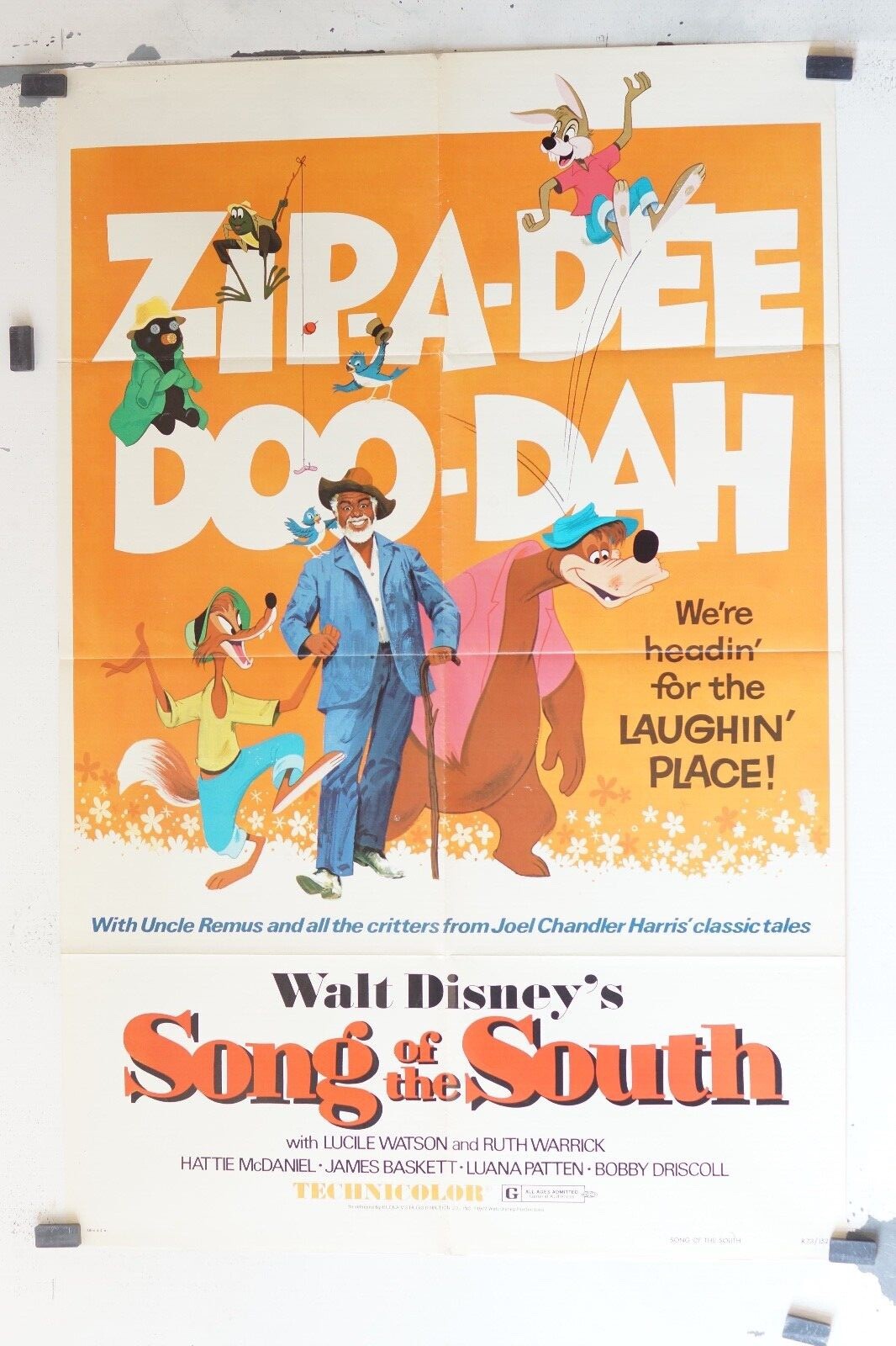 SONG OF THE SOUTH (Walt Disney’s) ORIGINAL 69x103