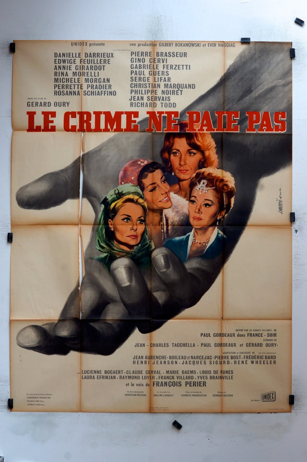 LE CRIME NE PAIE PAS DANNIELLE DARRIEUX ORIGINAL MOVIE POSTER 120x160
