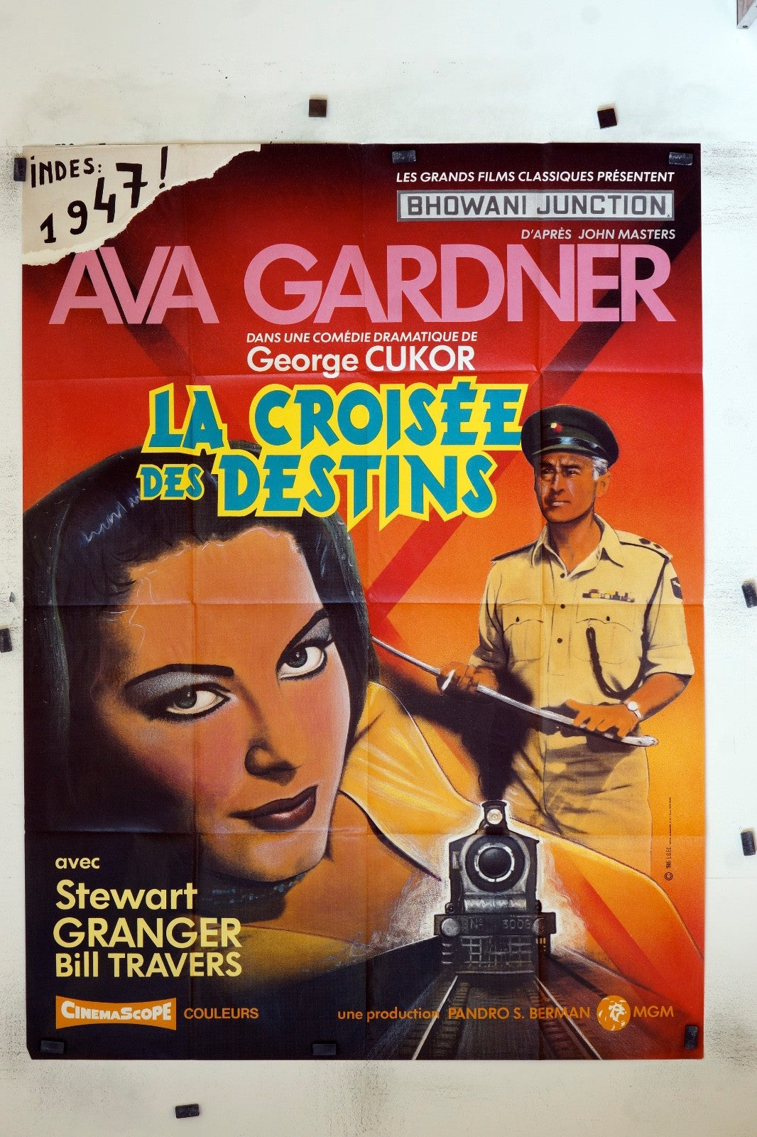 LA CROISÉE DU DESTIN EVA GARDNER ORIGINAL MOVIE POSTER 120x160