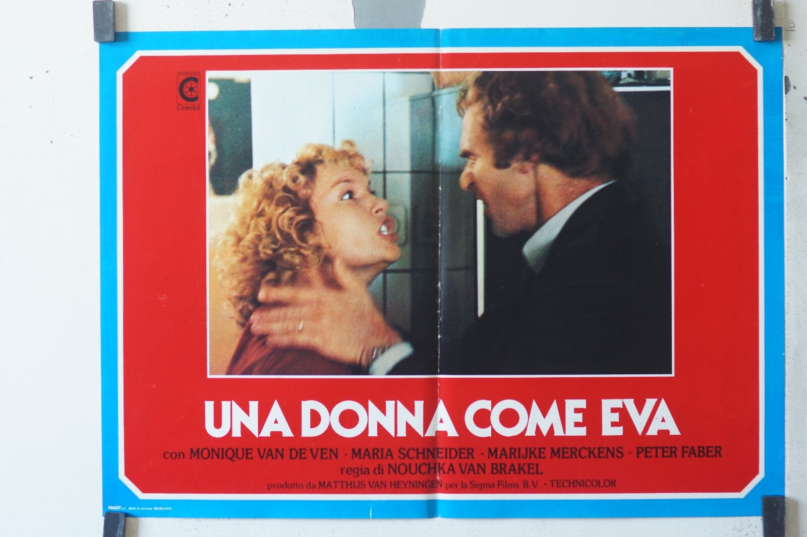 UNA DONNA COME EVA MOVIE POSTER ORIGINAL 64x46 Monique Van De Ven , Maria 