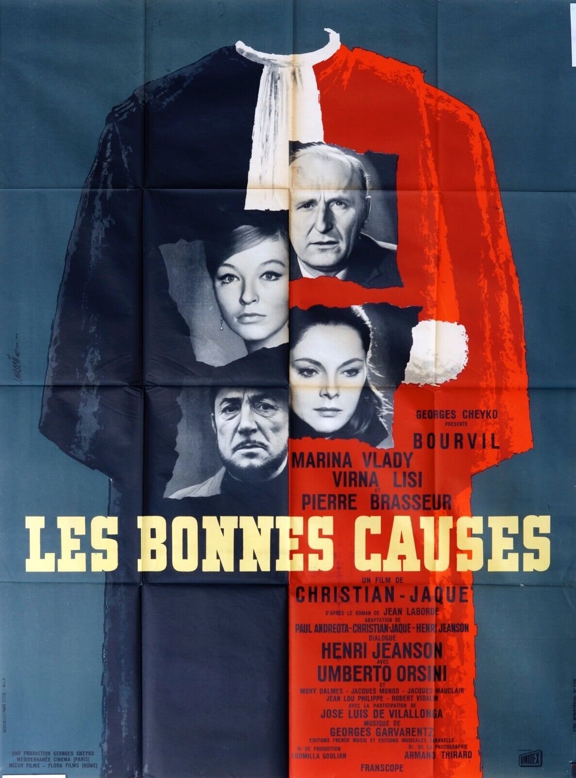 LES BONNES CAUSES MOVIE POSTER ORIGINAL 120x160 MARINA VLADY