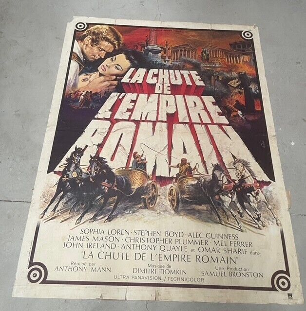 LA CHUTE DE L'EMPIRE ROMAIN, SOPHIA LOREN, MOVIE POSTER ORIGINAL 120x160
