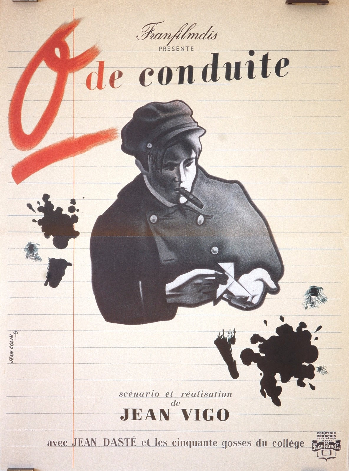 0 DE CONDUITE ! JEAN VIGO movie poster ORIGINAL 120x160