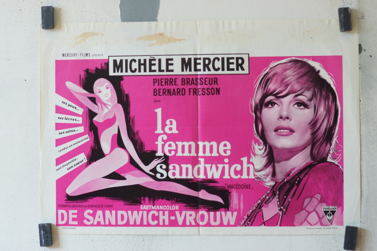 FEMME SANDWICH (LA), belge ORIGINAL MOVIE POSTER 30x55 Michele mercier 
