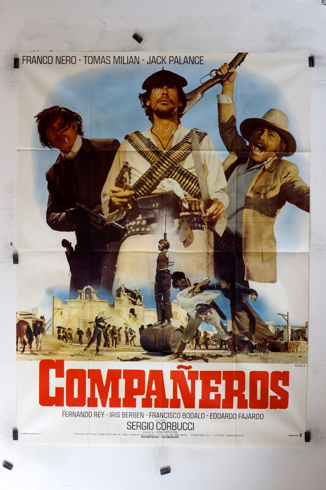 COMPANEROS FRANCO NERO ORIGINAL MOVIE POSTER 120x160