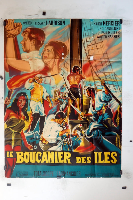 LE BOUCANIER DES ÎLES RICHARD HARISON MOVIE POSTER ORIGINAL (120x160)