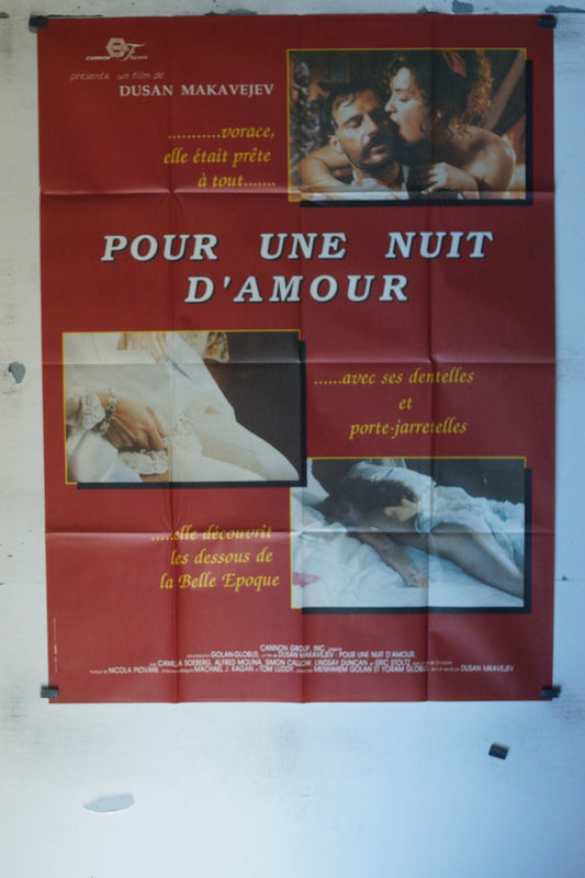 POUR UNE NUIT D’AMOUR MOVIE POSTER ORIGINAL 120x160 DUSAN MAKAVEJEV
