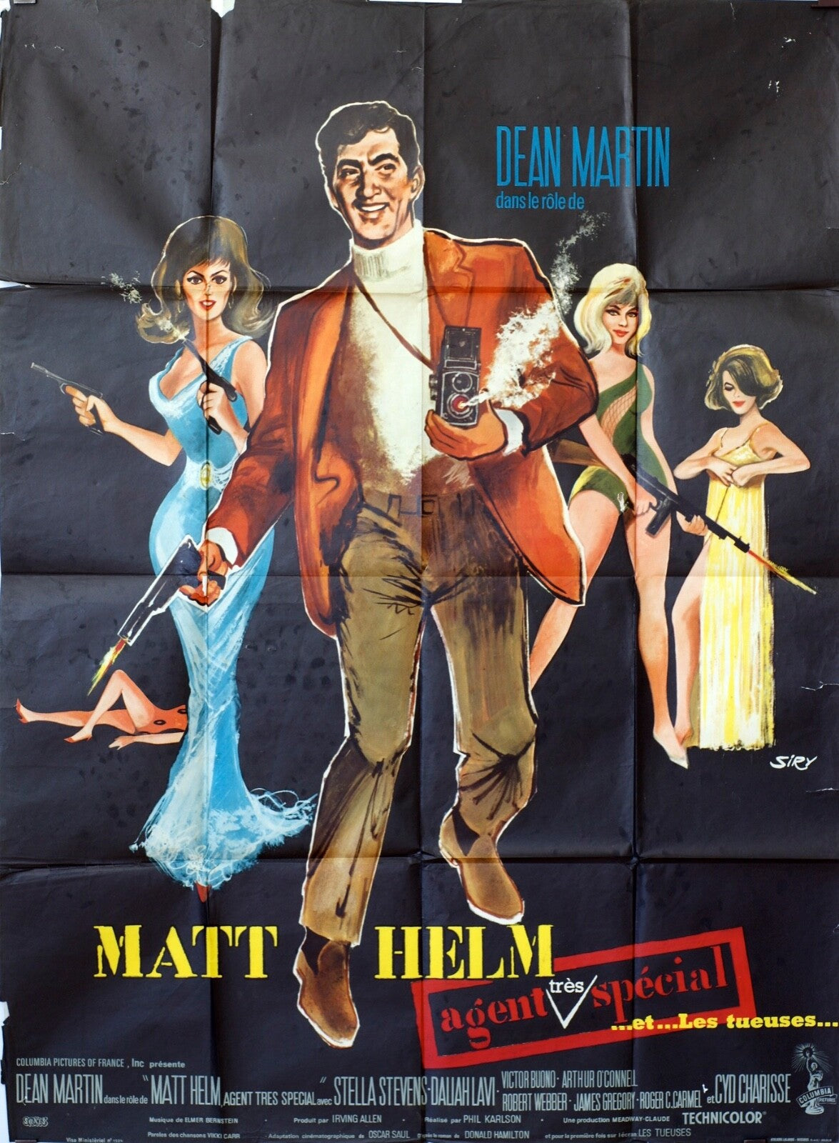 MATT HELM AGENT TRÈS SPÉCIAL ORIGINAL MOVIE POSTER 120x160 DEAN MARTIN