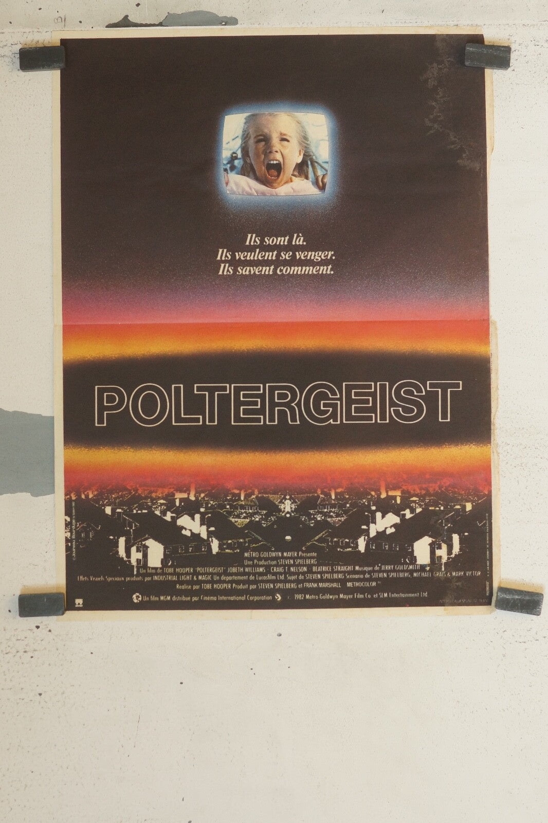 POLTERGEIST POSTER ORIGINAL (40X60) TOBE HOOPER