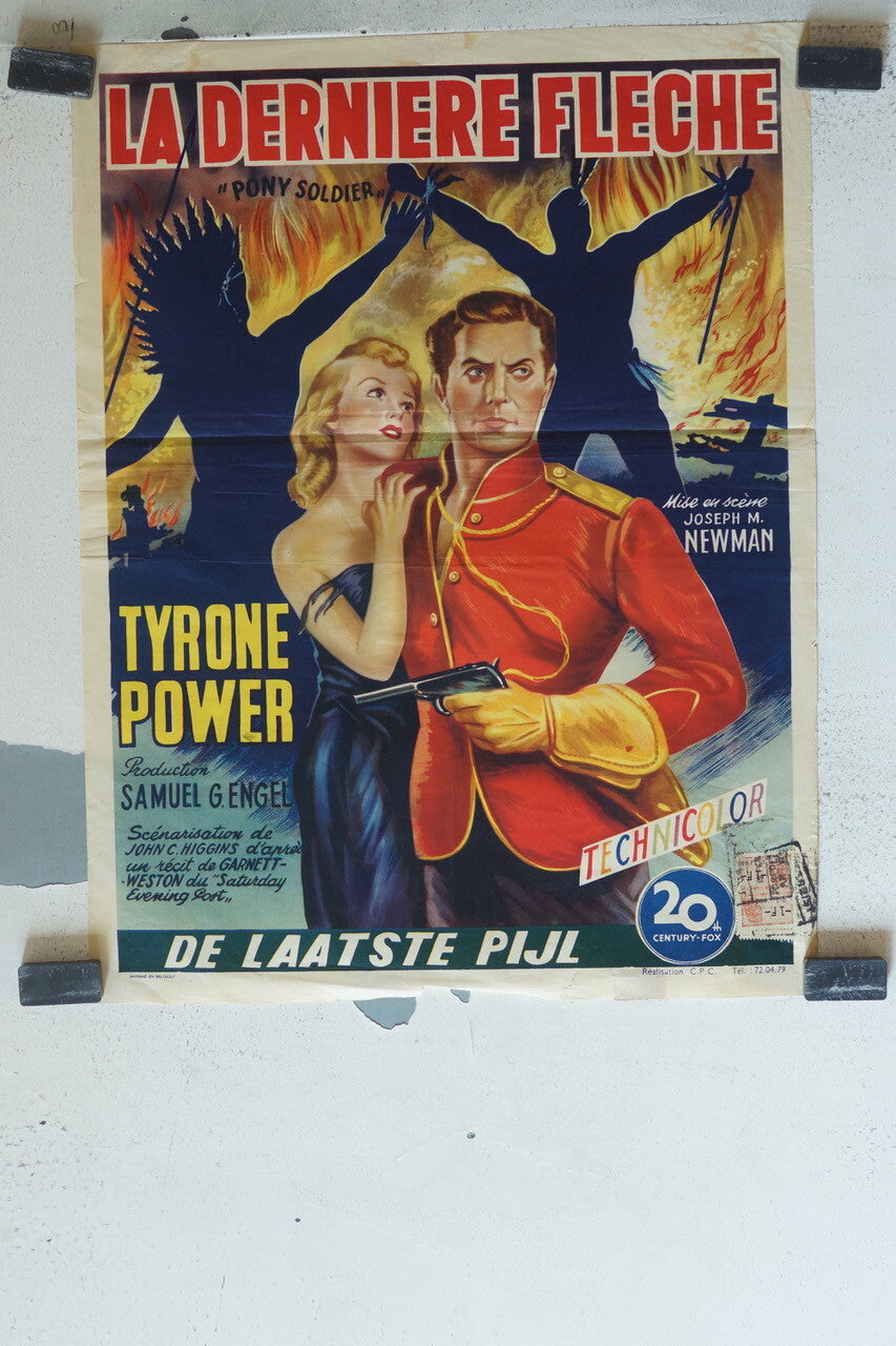 DERNIERE FLECHE (LA) POSTER ORIGINAL 46x35 Tyrone Power , Cameron Mitchell
