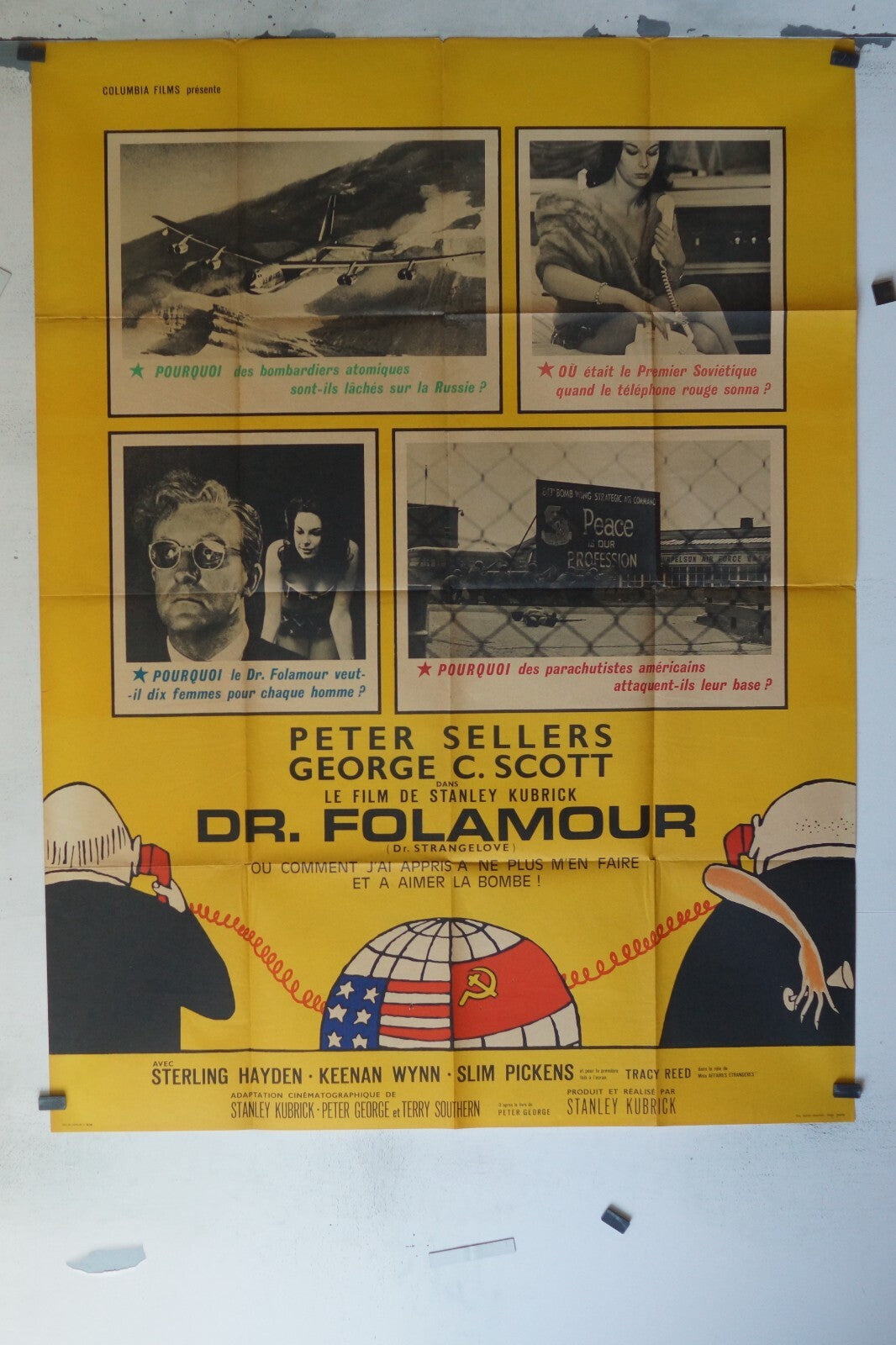 DR FOLAMOUR MOVIE POSTER ORIGINAL 120x160 PETER SELLERS GEORGE C.SCOTT