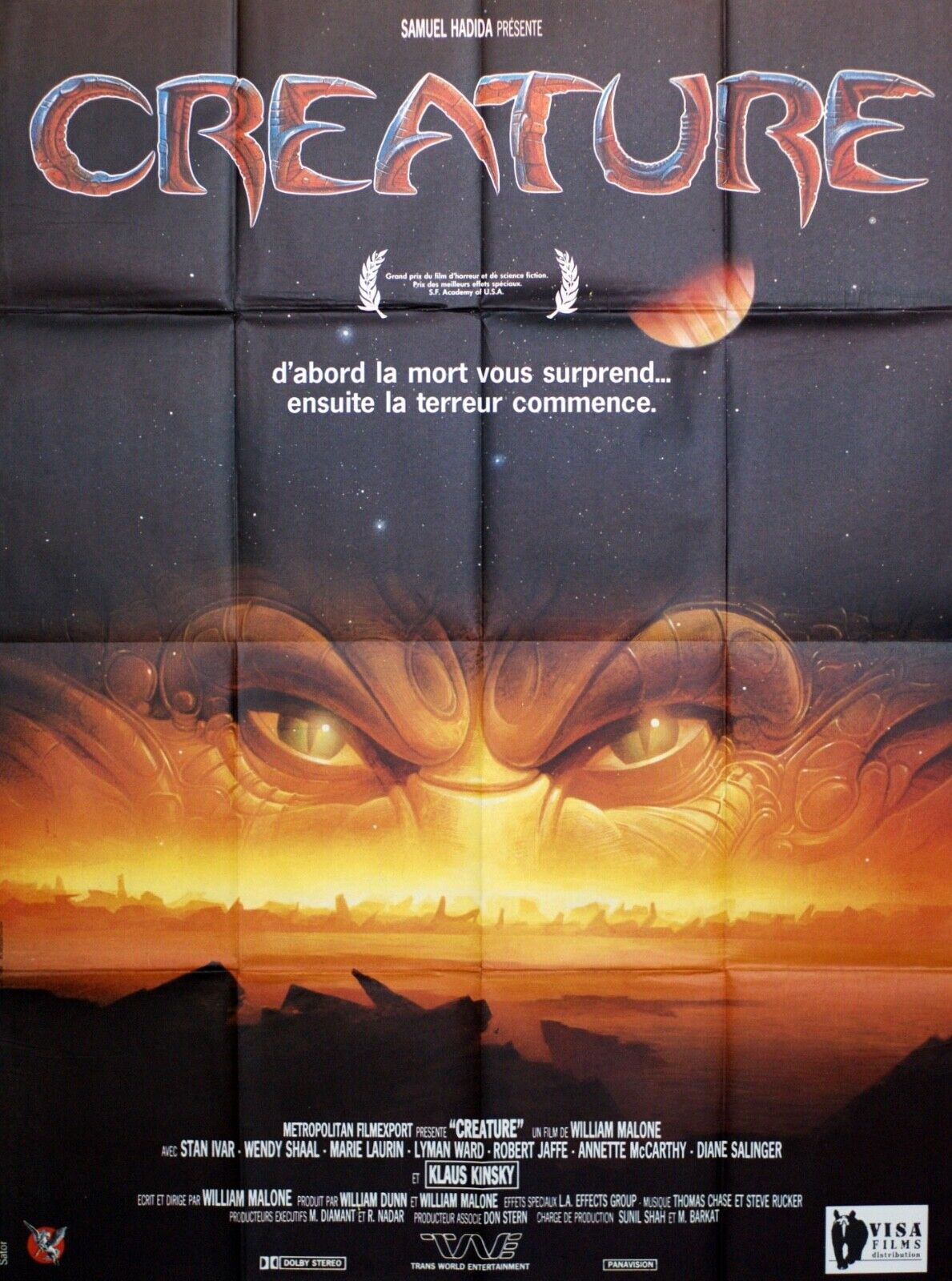 CRÉATURE MOVIE POSTER ORIGINAL 120x160 STAN IVAR