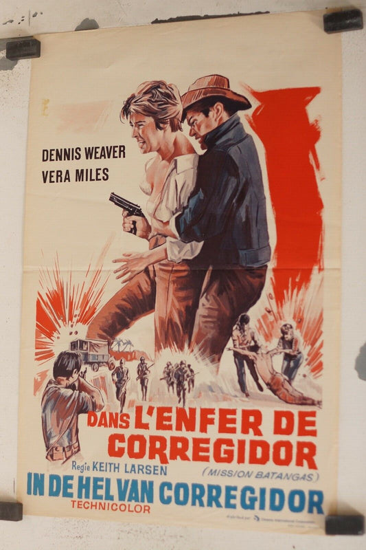 DANS L’ENFER DE CORREGIDOR (belge) ORIGINAL 30x55