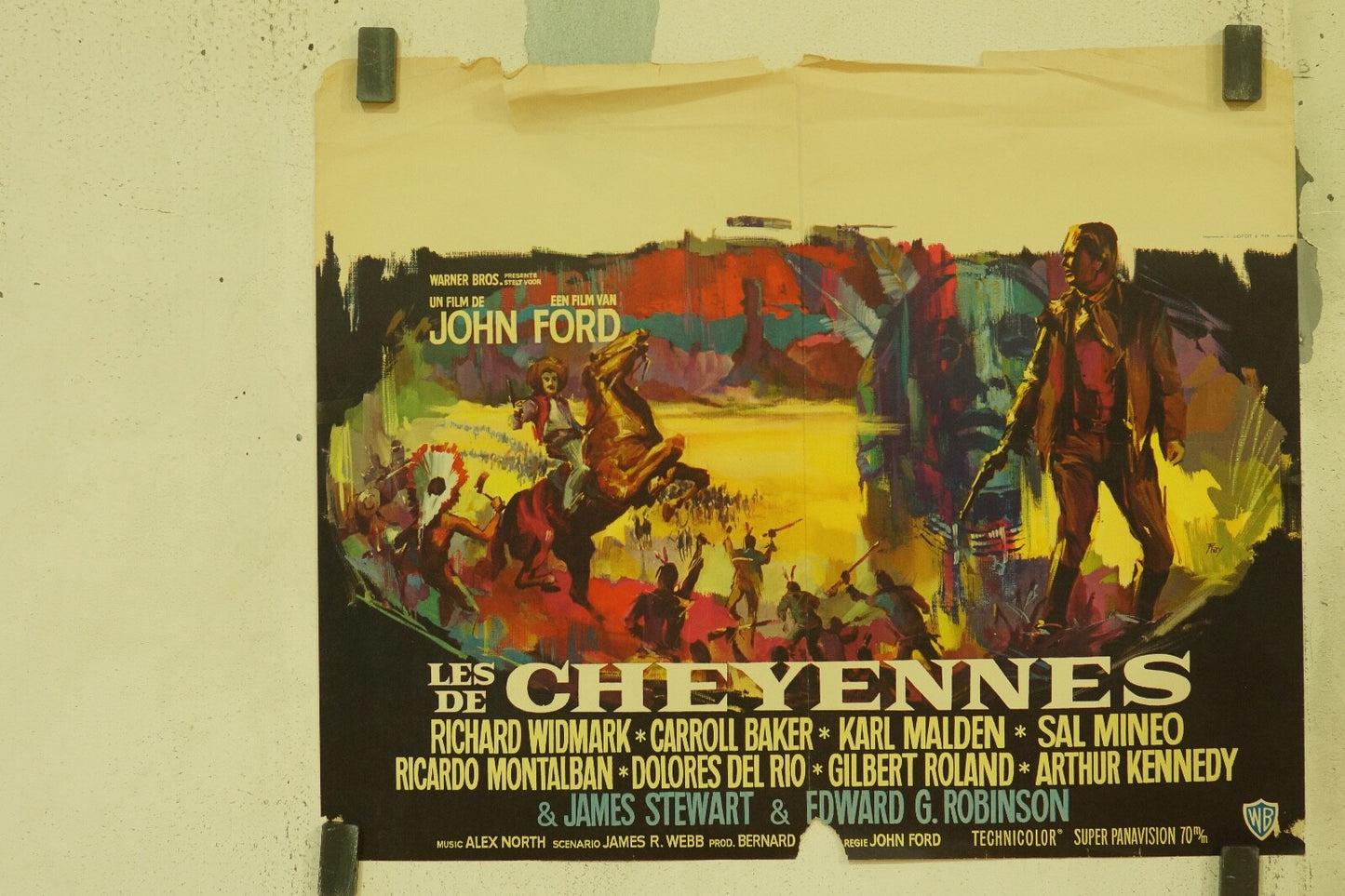 LES CHEYENNES POSTER ORIGINAL 43 X 52 JOHN FORD