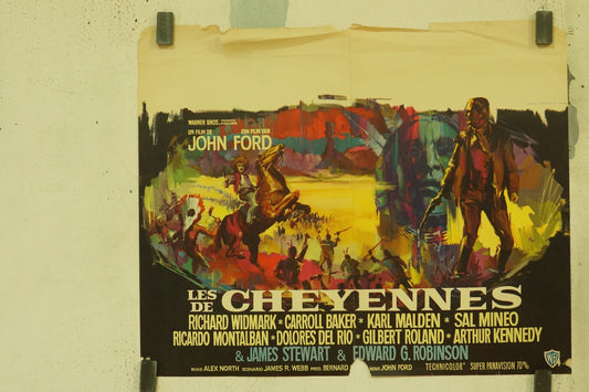 LES CHEYENNES POSTER ORIGINAL 43 X 52 JOHN FORD