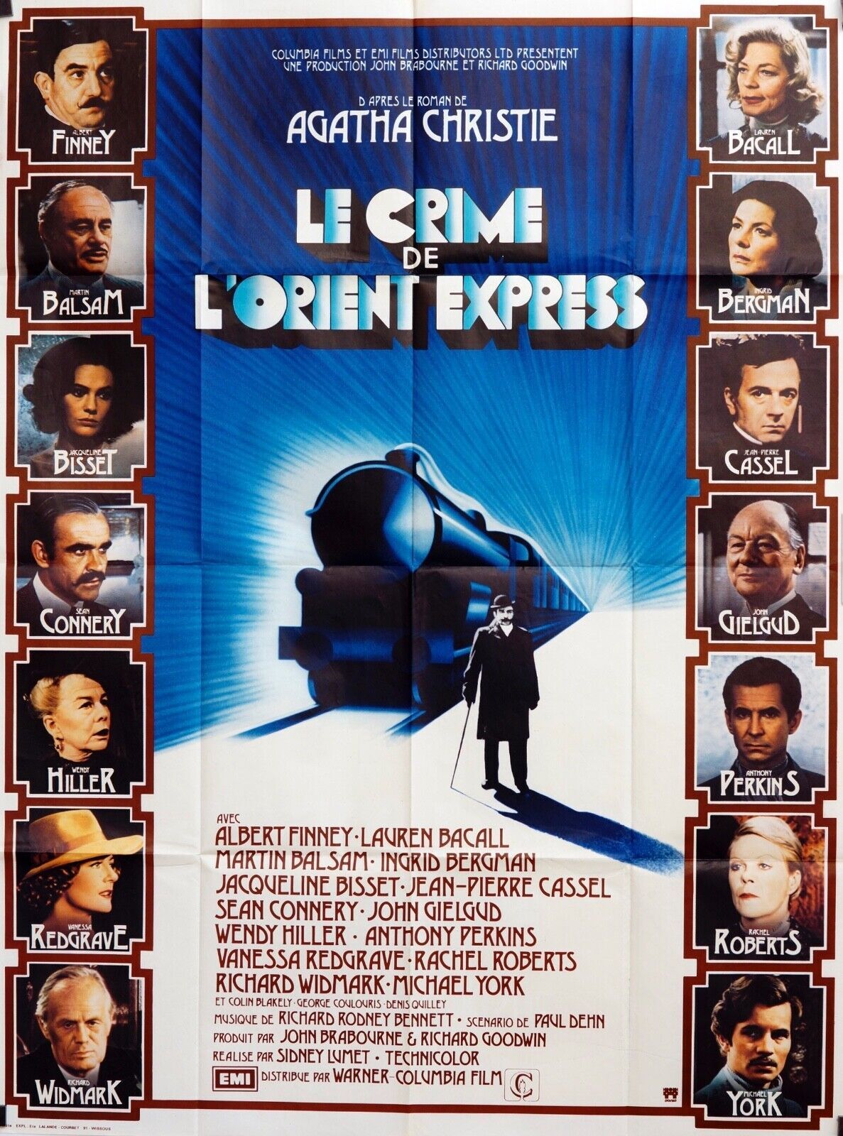 LE CRIME DE L’ORIENT EXPRESS MOVIE POSTER ORIGINAL 120x160 ALBERT FINNEY