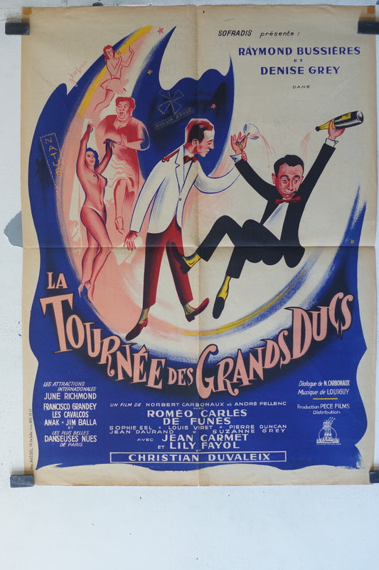 TOURNEE DES GRANDS DUCS (LA) MOVIE POSTER ORIGINAL (60X80) Louis de funès