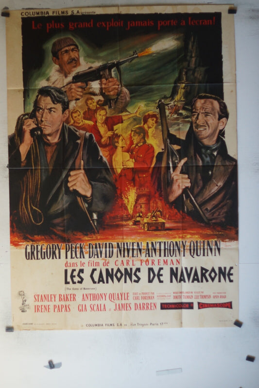 CANONS DE NAVARONE (LES) MOVIE POSTER ORIGINAL120x160 Gregory Peck, David Niven