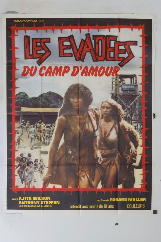 LES ÉVADÉS DU CAMP D’AMOUR ORIGINAL MOVIE POSTER 120x160 AJITA WILSON