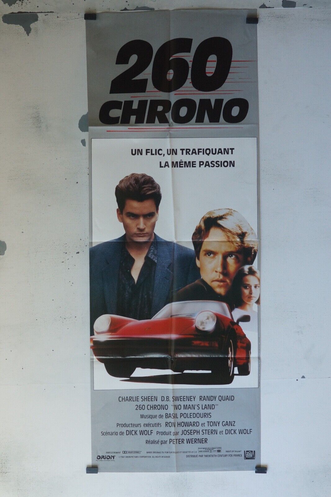 260 CHRONO MOVIE POSTER ORIGINAL 60x160 CHARLIE SHEEN
