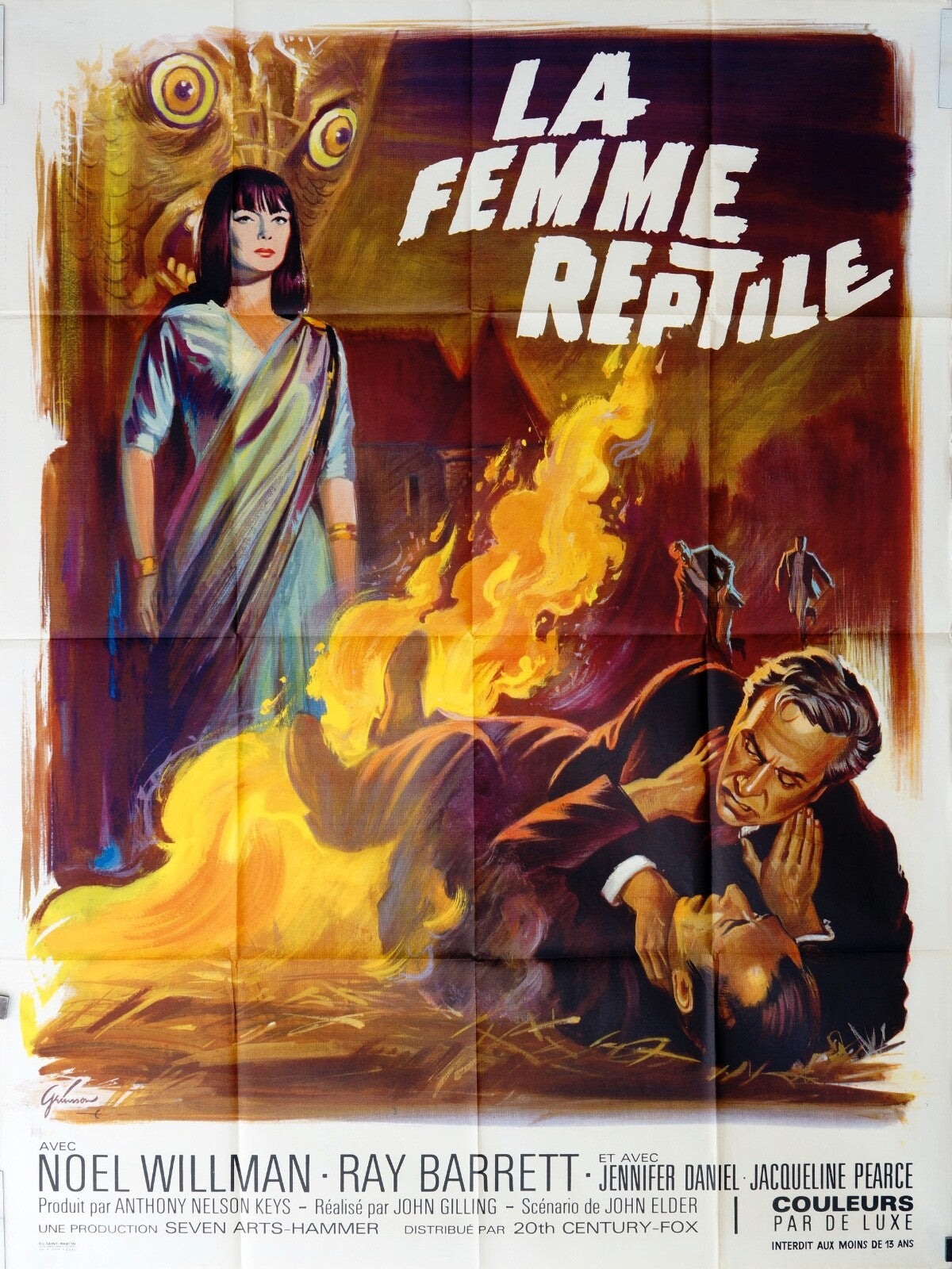 LA FEMME REPTILE POSTER ORIGINAL 120x160 NOEL WILLMAN