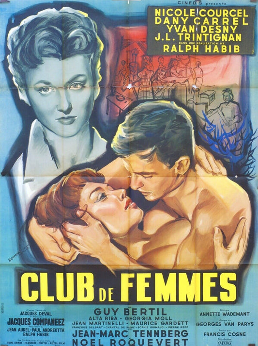 CLUB DE FEMMES POSTER ORIGINAL 120x160 NICOLE COURCEL