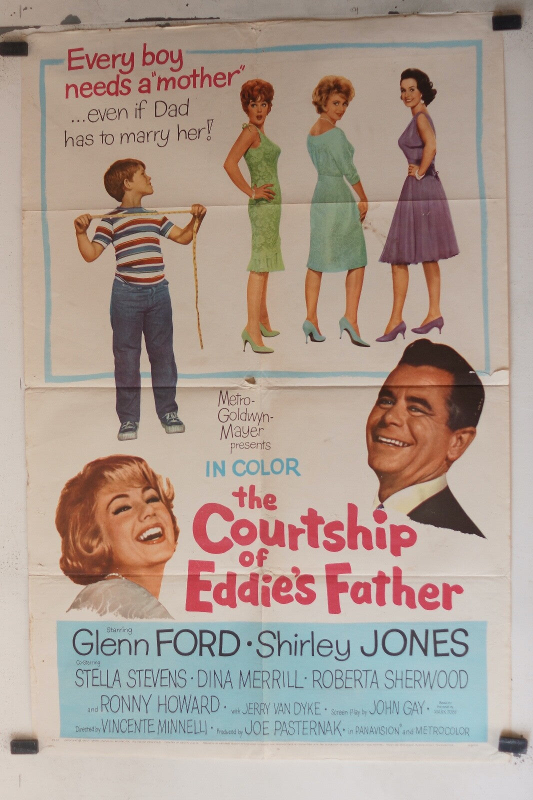 THE COURTSHIP OF EDDIE’S FATHER (70X100) ORIGINAL MOVIE POSTER STELLA STEVENS