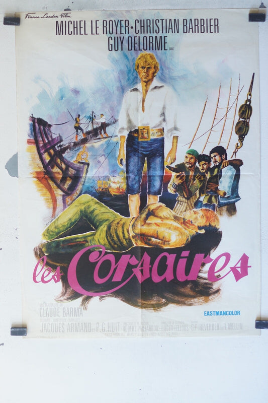 CORSAIRES (LES) Movie poster ORIGINAL 60x80 Michel le royer, christian Barbier