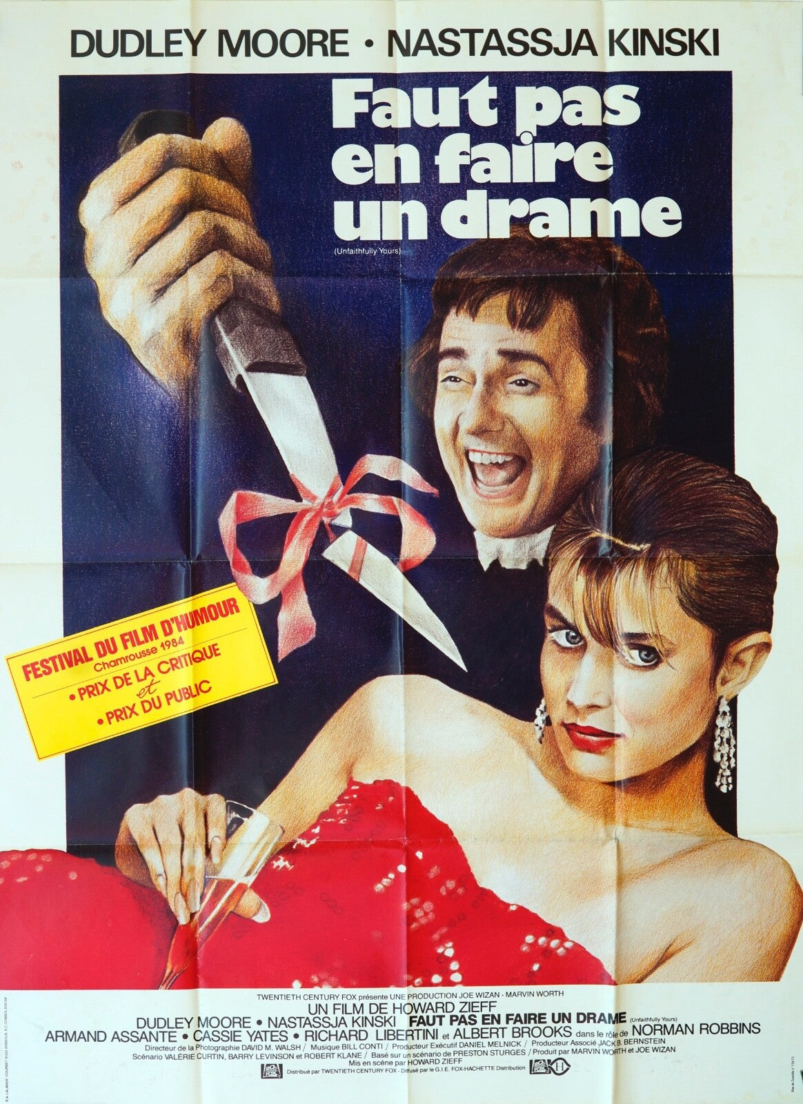 FAUT PAS EN FAIRE UN DRAME MOVIE POSTER ORIGINAL 120x160 DUDLEY MOORE