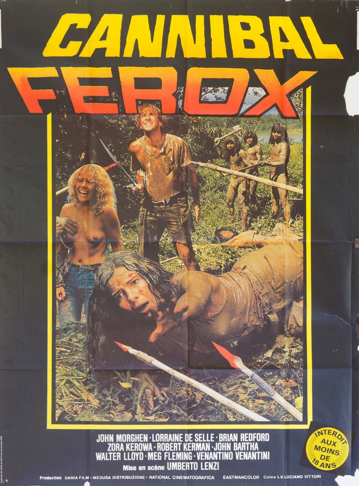 CANNIBAL FEROX  JOH. MORGHEN MOVIE POSTER ORIGINAL 120x160