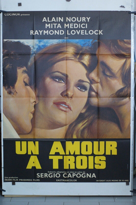 UN AMOUR A TROIS MOVIE POSTER ORIGINAL 120x160 ALAIN NOURY