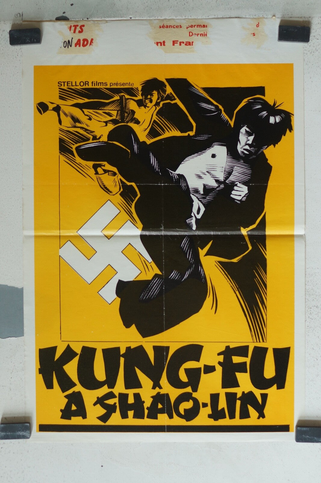 KUNG-FU A SHAO-LIN MOVIE POSTER ORIGINAL 57x36 Chiang-Lung Wen , Hung Yi 