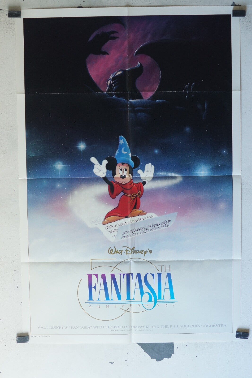 FANTASIA MOVIE POSTER ORIGINAL 68x104 Walt Disney’s