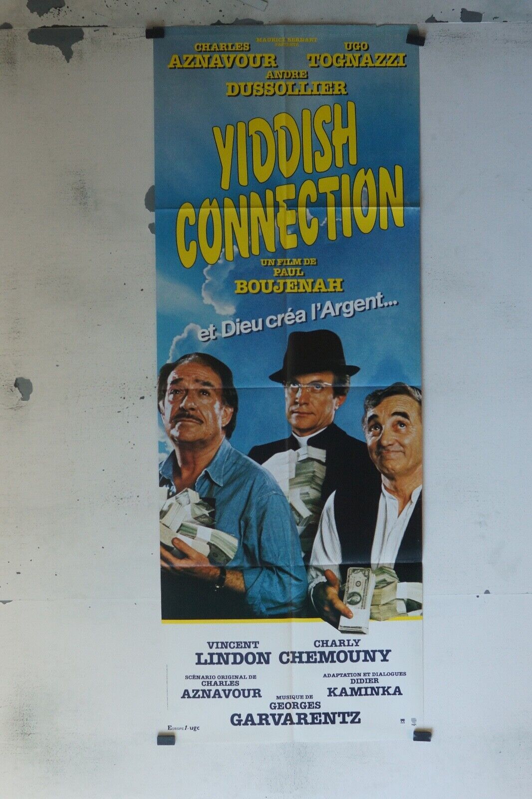 YIDDISH CONNECTION POSTER ORIGINAL 60x160 CHARLES AZNAVOUR