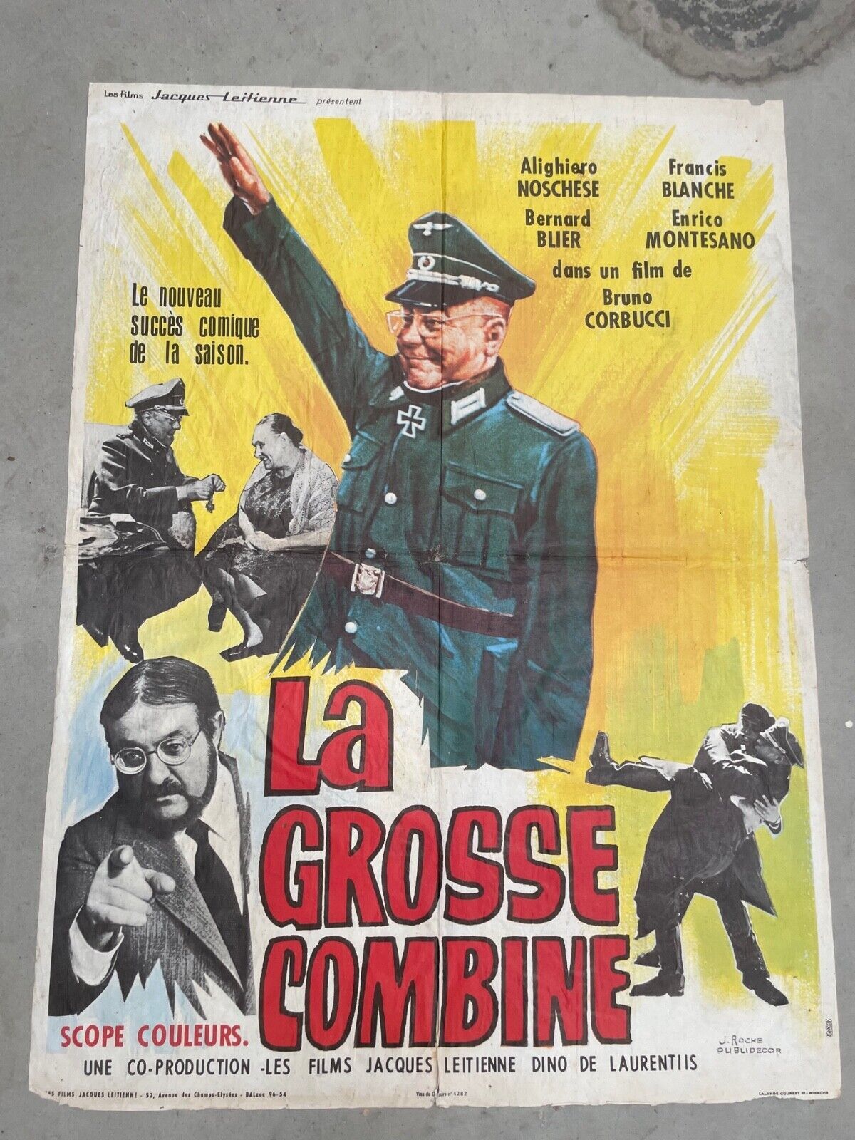 LA GROSSE COMBINE 40x60 ORIGINAL FRANCIS BLANCHE