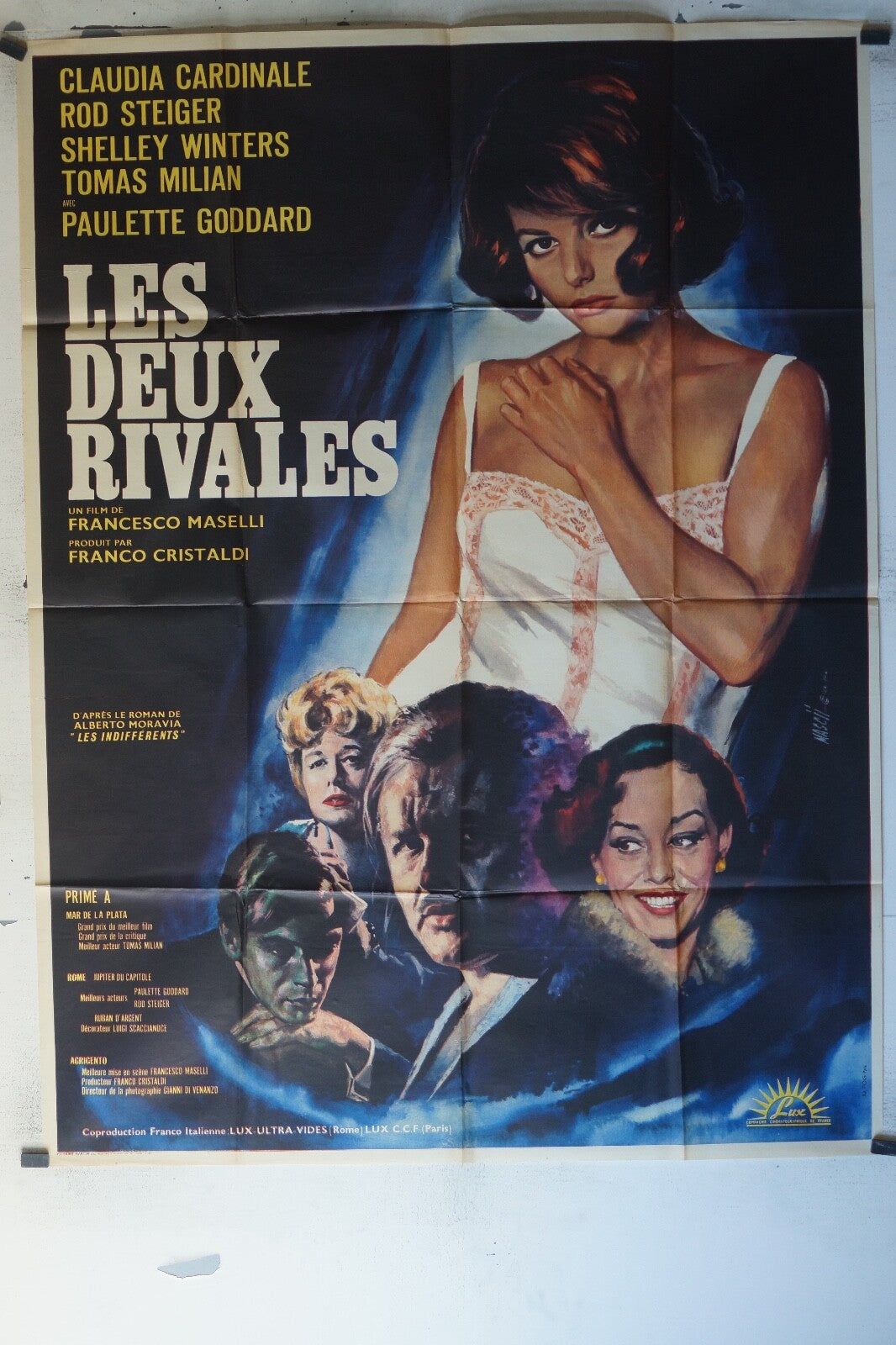 DEUX RIVALES MOVIE POSTER ORIGINAL 120x160 Claudia Cardinale , Rod Steiger