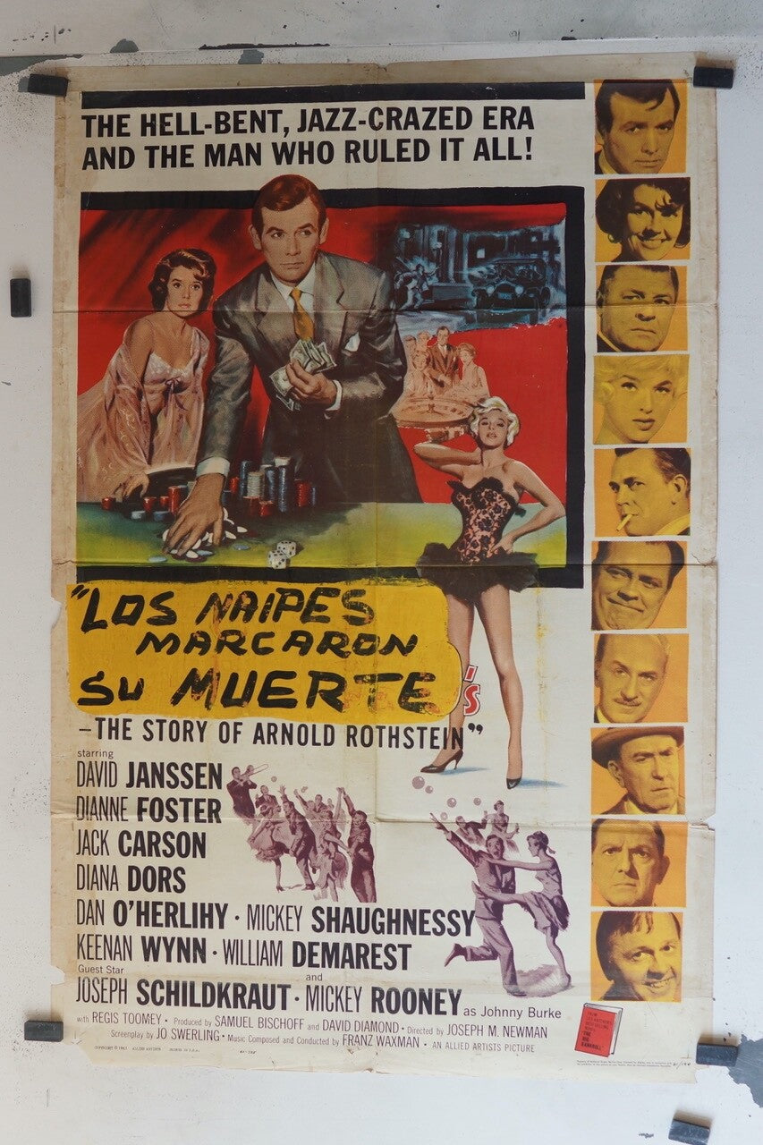 KING OF THE ROARING 20'S ORIGINAL MOVIE POSTER 70x100 DIANNE FOSTER, JACK CARSO